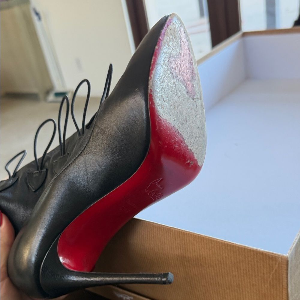 Christian Louboutin Black Over the Knee Boots - Picture 5 of 8